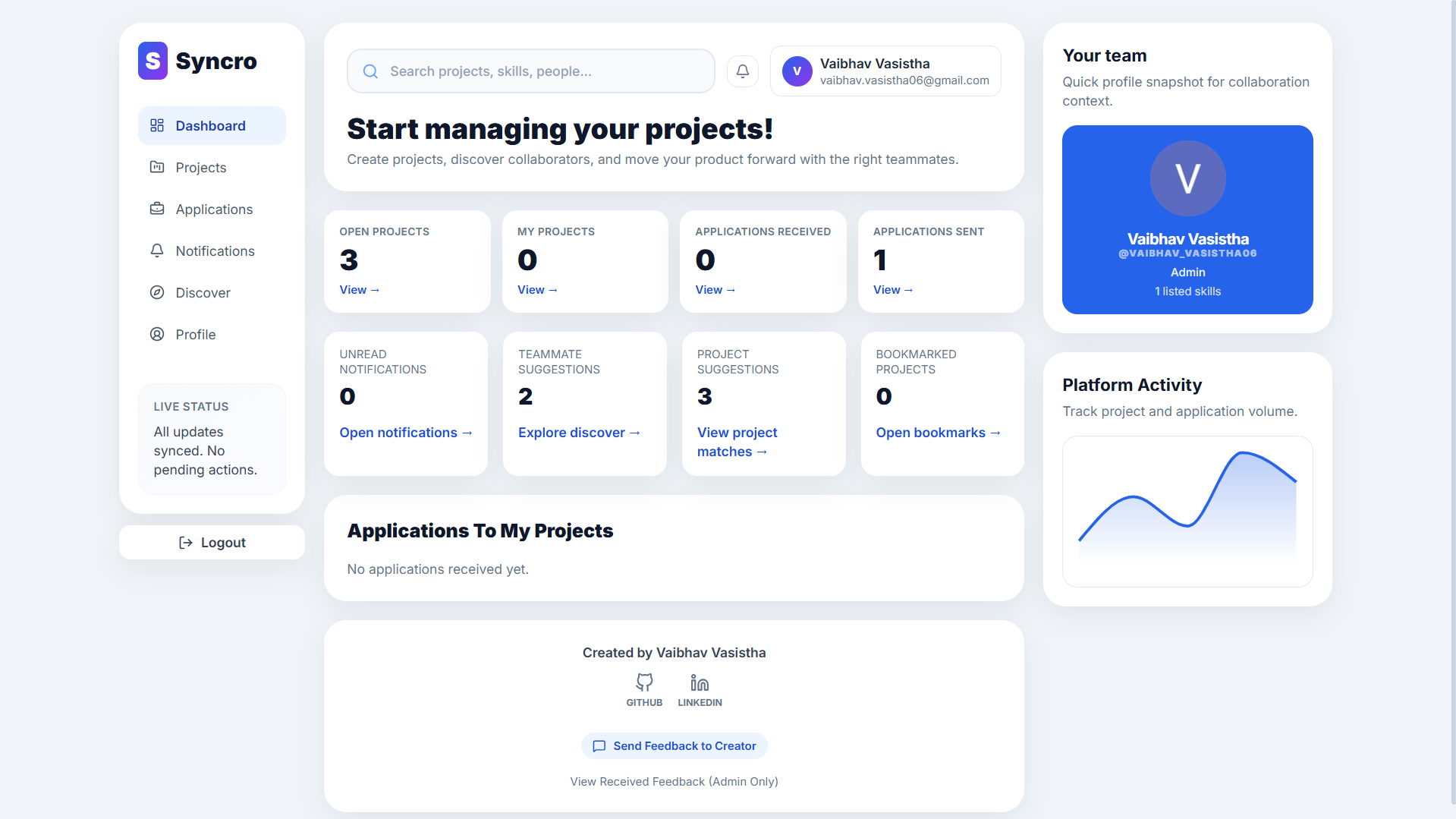 SYNCRO — Team Collaboration Platform